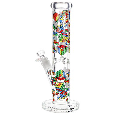Pulsar Design Series Straight Tube Bong | Cubez | Back View