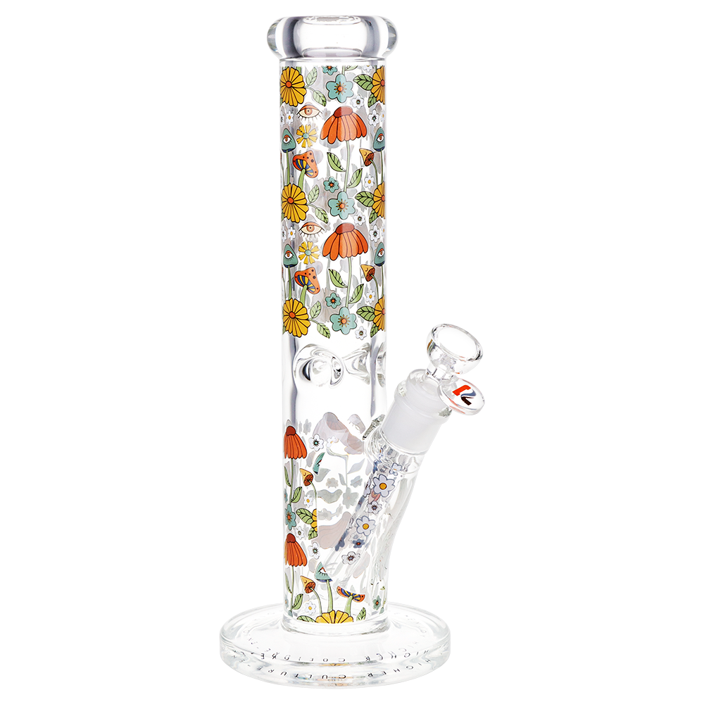 Pulsar Design Series Straight Tube Bong | Flower Vision | Front View