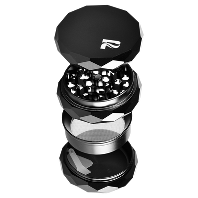 Pulsar Diamond Faceted Herb Grinder | Pieces View