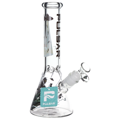 Pulsar Dope Bot Destroyer Beaker Bong | Front View with Tag