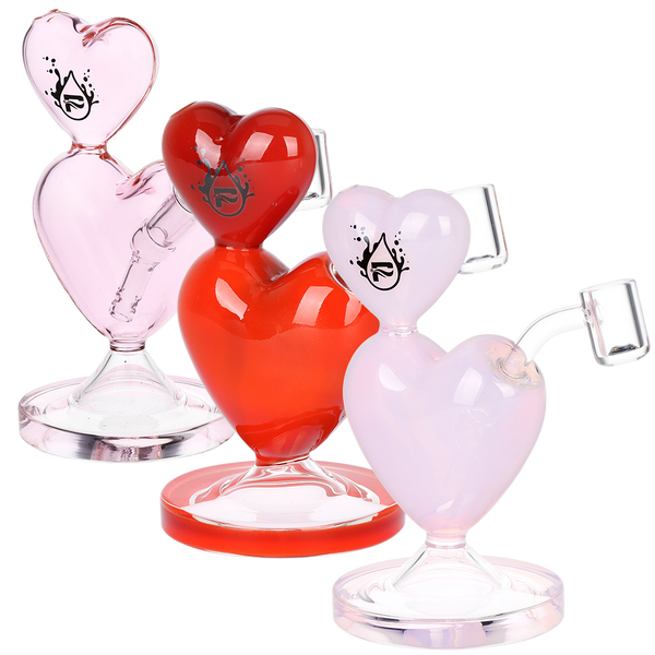 Double Heart Dab Rig | Valentine's Day - Pulsar – Pulsar Shop