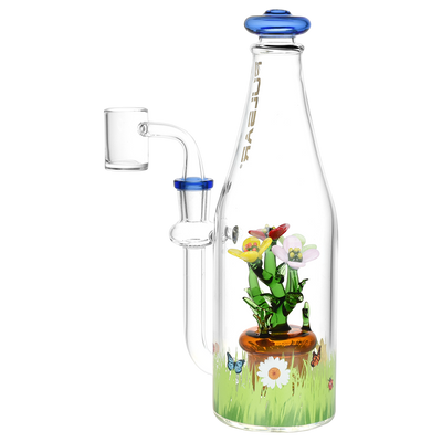 Pulsar Flower Garden Bottle Dab Rig | Back View