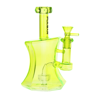 Pulsar Fluorescent Facets Bong | Green