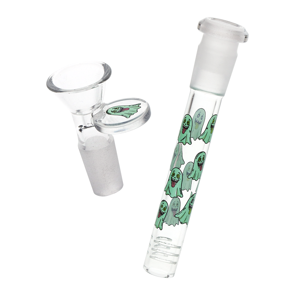 Pulsar FrankenGhoul Beaker Bong | Matching Downstem & Herb Slide