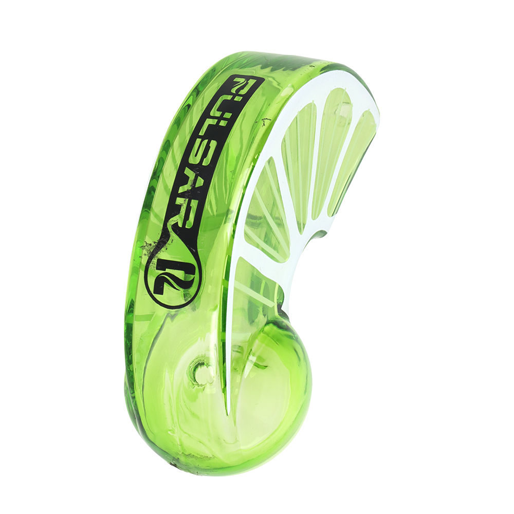 Pulsar Fruit Slice Hand Pipe | Lime | Base View