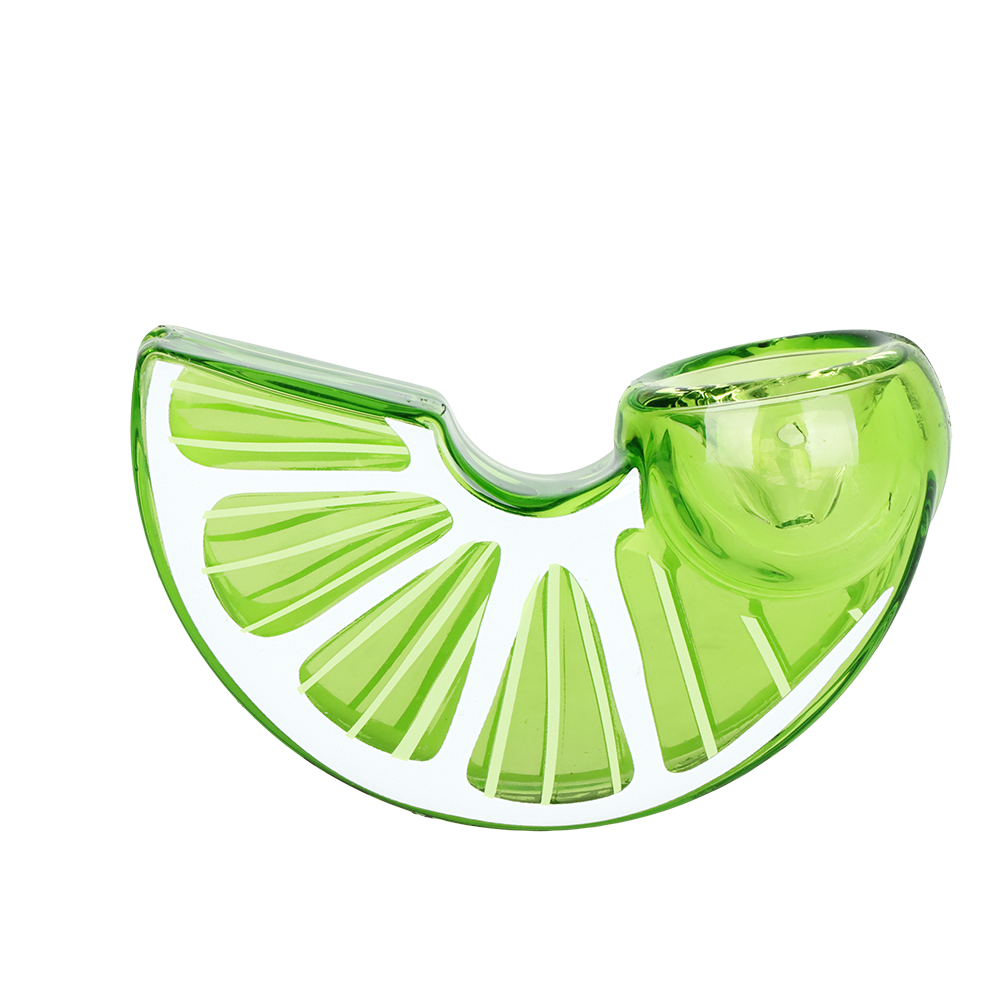 Pulsar Fruit Slice Hand Pipe | Lime | Side View