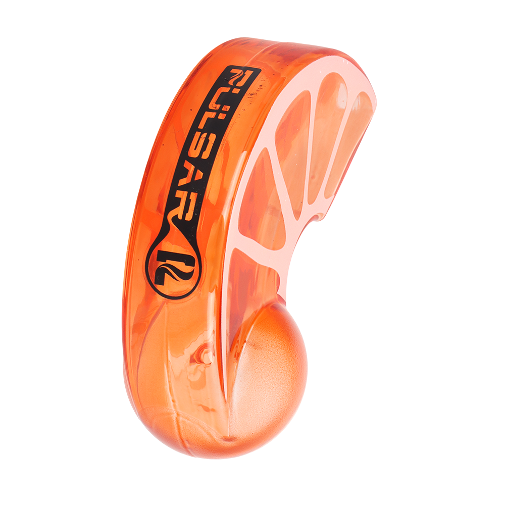 Pulsar Fruit Slice Hand Pipe | Orange | Base View