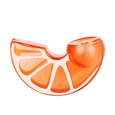 Pulsar Fruit Slice Hand Pipe | Orange | Side View