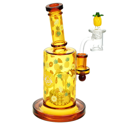 Pulsar Fruit Series Wax Pipe Duo | Pineapple Express | Dab Rig | Back View