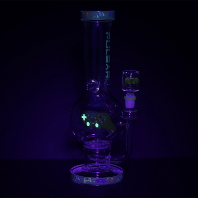 Pulsar Game Controller Bubble Bong | Glow In The Dark Accents