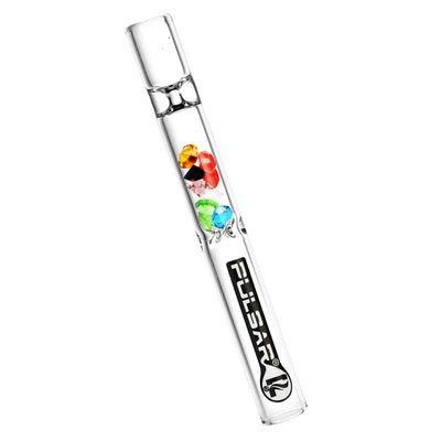 Pulsar Gem Filter Glass Chillum Set | Rainbow