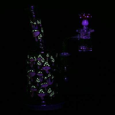 Pulsar Greatest Hits Series Wax Pipe Duo | Shroomiez | Dab Rig Glow In The Dark Accents