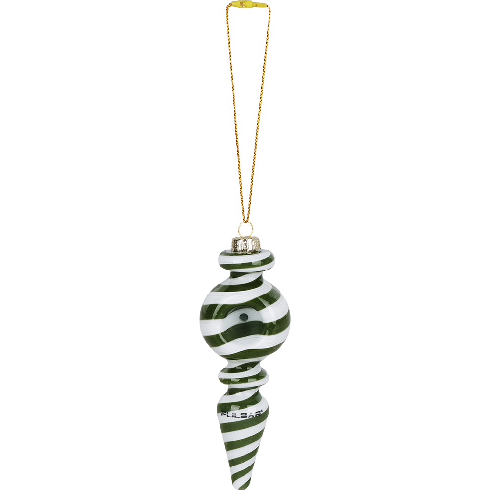 Pulsar Hangable Ornament Hand Pipe | Green White