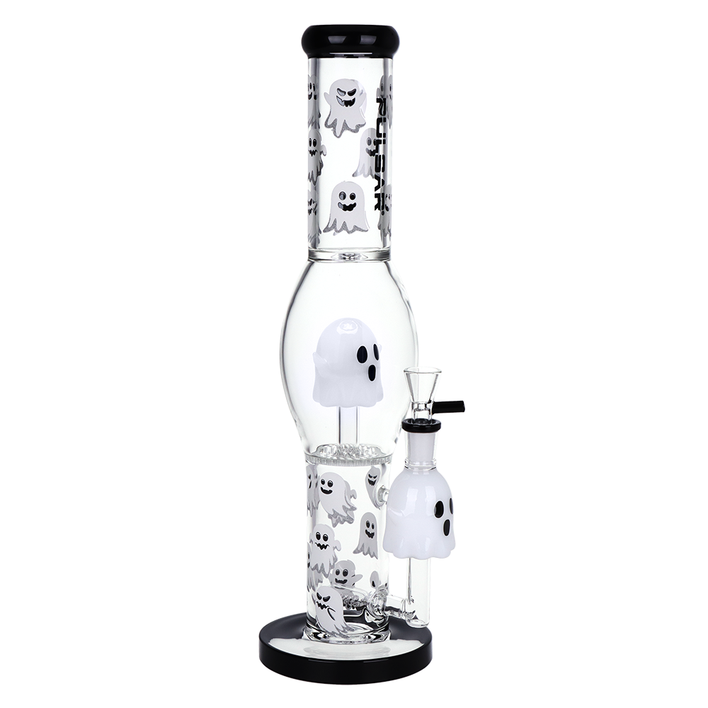 Pulsar Haunted Ghosts Tube Bong | Front View