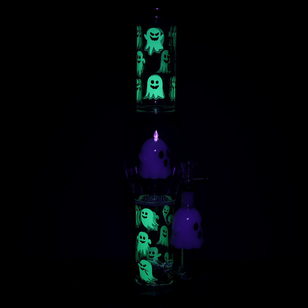 Pulsar Haunted Ghosts Tube Bong | Glow In The Dark Decorations