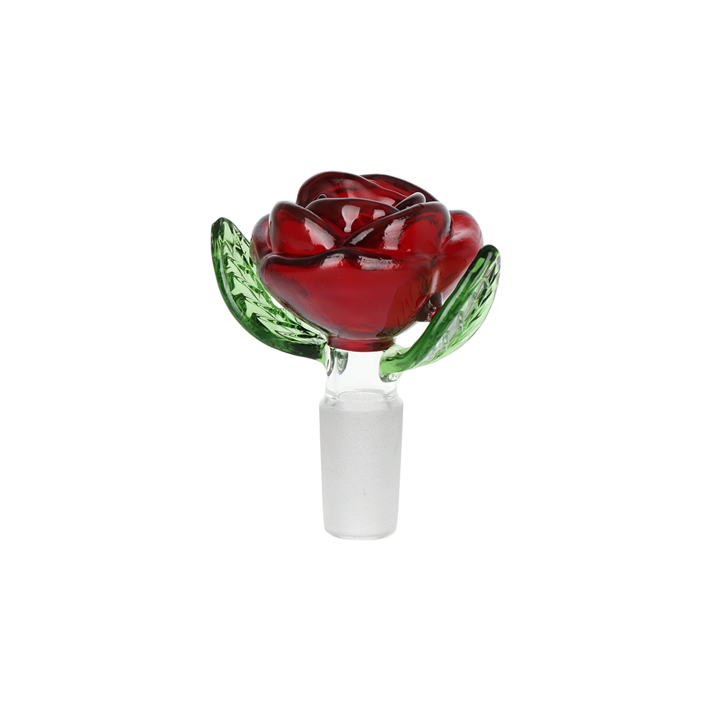 Pulsar Hearts 'n' Roses Beaker Herb Pipe Duo | Red Rose Herb Slide