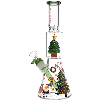Pulsar Holiday Party Tree Beaker Bong | Back View