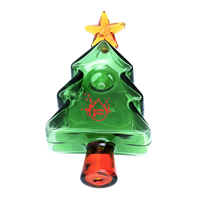 Pulsar Holiday Party Tree Hand Pipe | Top Bowl & Mouthpiece View