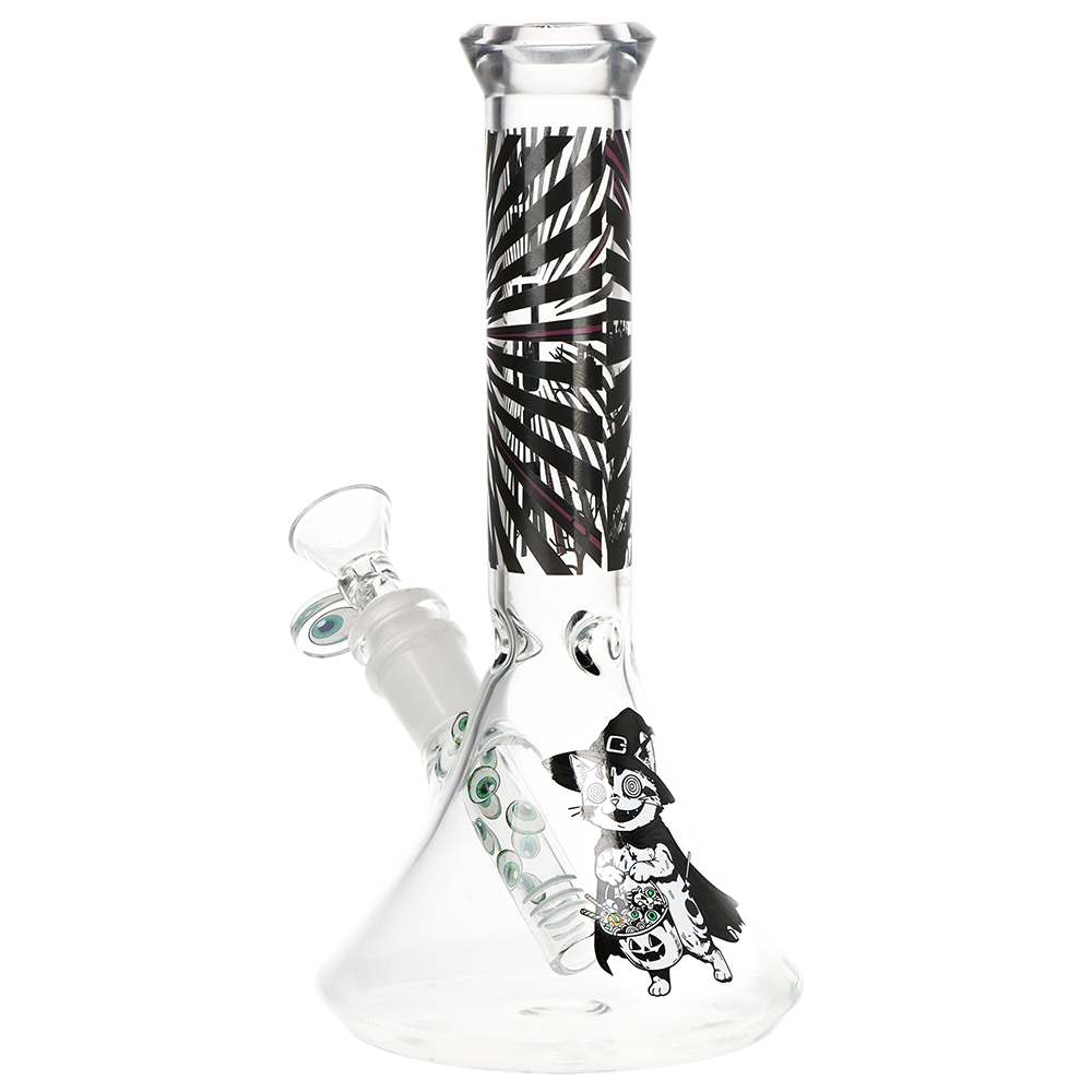 Pulsar Hypnotic Cat Flared Beaker Bong | Back View