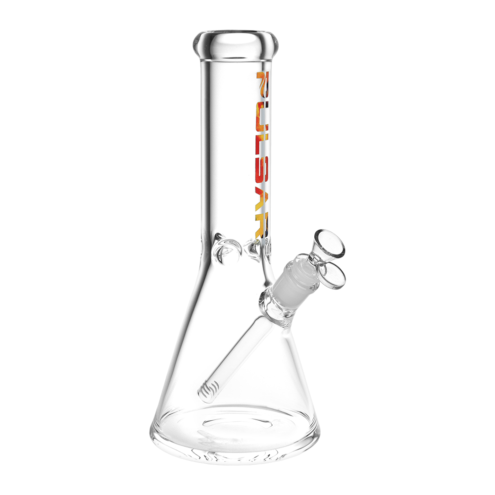 Pulsar Illustrated Logo Beaker Bong | Medium Size | Orange