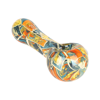 Pulsar Inside Print Spoon Pipe | Tarot Time | Bowl Front View