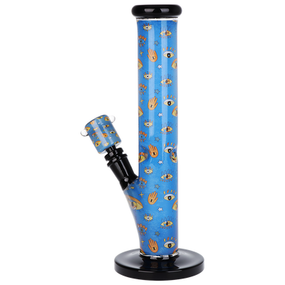 Pulsar Inside Print Straight Tube Bong | Eye Can See You | Back View