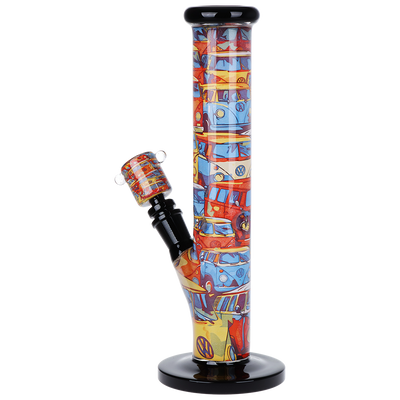 Pulsar Inside Print Straight Tube Bong | Van Life | Back View
