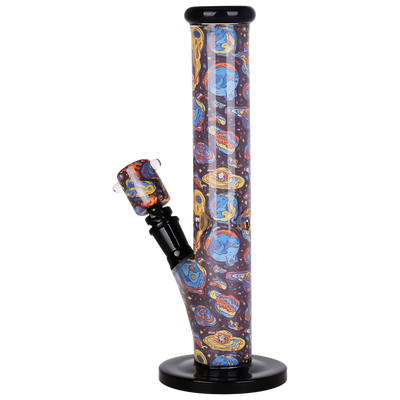 Pulsar Inside Print Straight Tube Bong | Weird Space | Back View