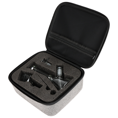 Pulsar Laid Back Beaker Pipe Duo Travel Kit | Zippered Case | Open View