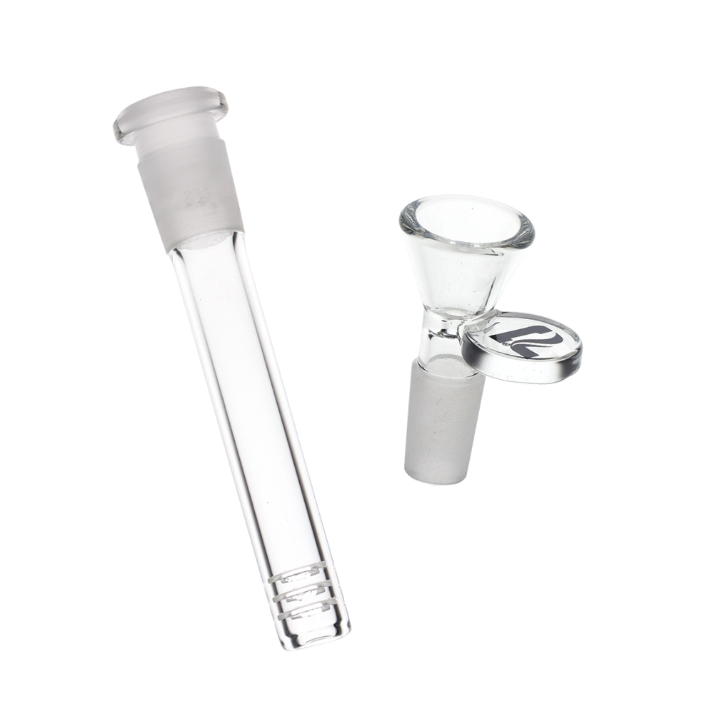 Pulsar Laid Back Beaker Pipe Duo Travel Kit | Beaker Bong | Downstem & Herb Slide