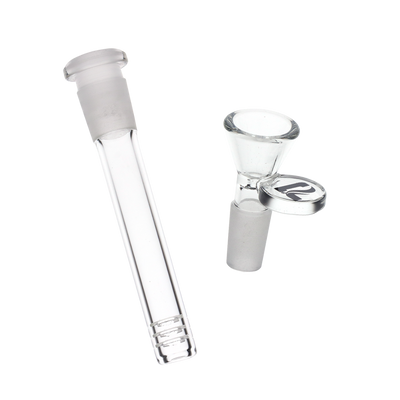 Pulsar Laid Back Beaker Pipe Duo Travel Kit | Beaker Bong | Downstem & Herb Slide