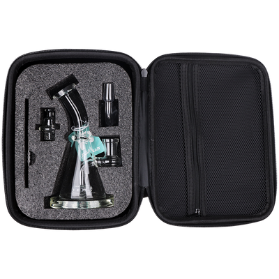 Pulsar Laid Back Dab Rig Set Travel Kit | Zippered Case | Open View