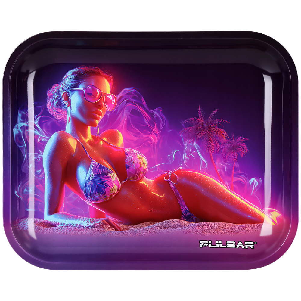 Pulsar Large Metal Rolling Tray | Lady Hazy