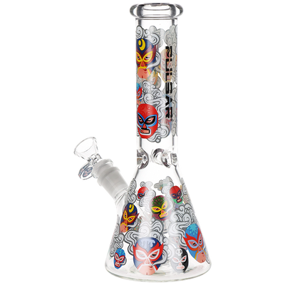 Pulsar Luchadors Beaker Bong | Back View
