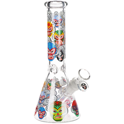Pulsar Luchadors Beaker Bong | Front View