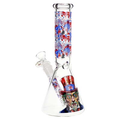 Pulsar Melting Uncle Sam Beaker Bong | Back View