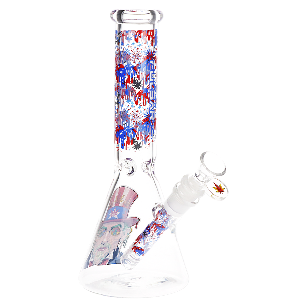 Pulsar Melting Uncle Sam Beaker Bong | Front View