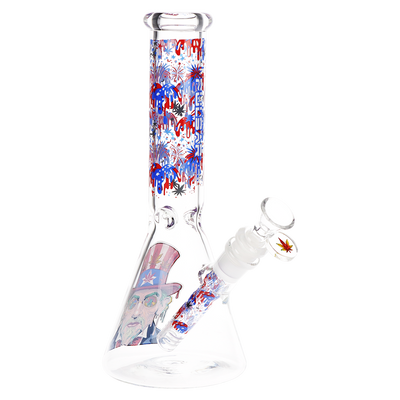 Pulsar Melting Uncle Sam Beaker Bong | Front View