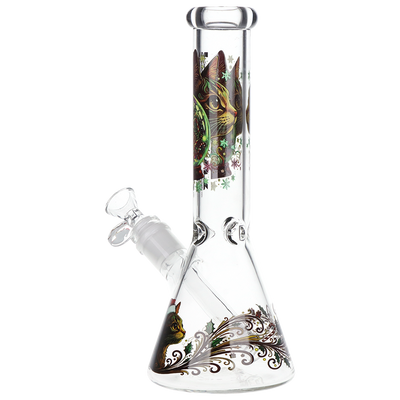 Pulsar Meowy Christmas Beaker Bong | Back View