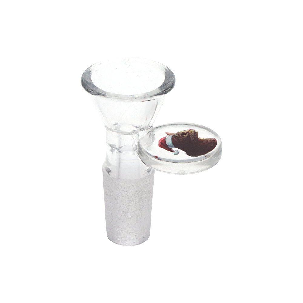 Pulsar Meowy Christmas Beaker Bong | Matching Herb Slide