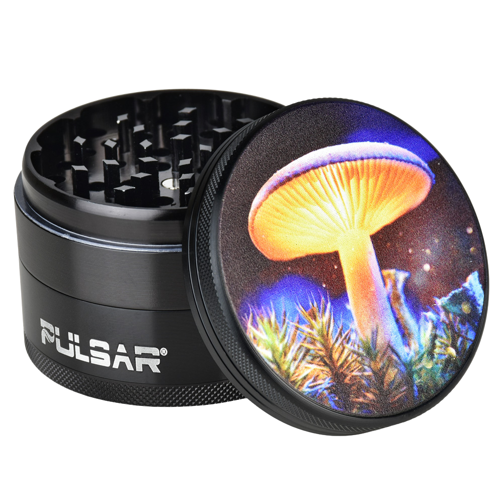 Pulsar Metal Herb Grinder | Mystical Mushroom