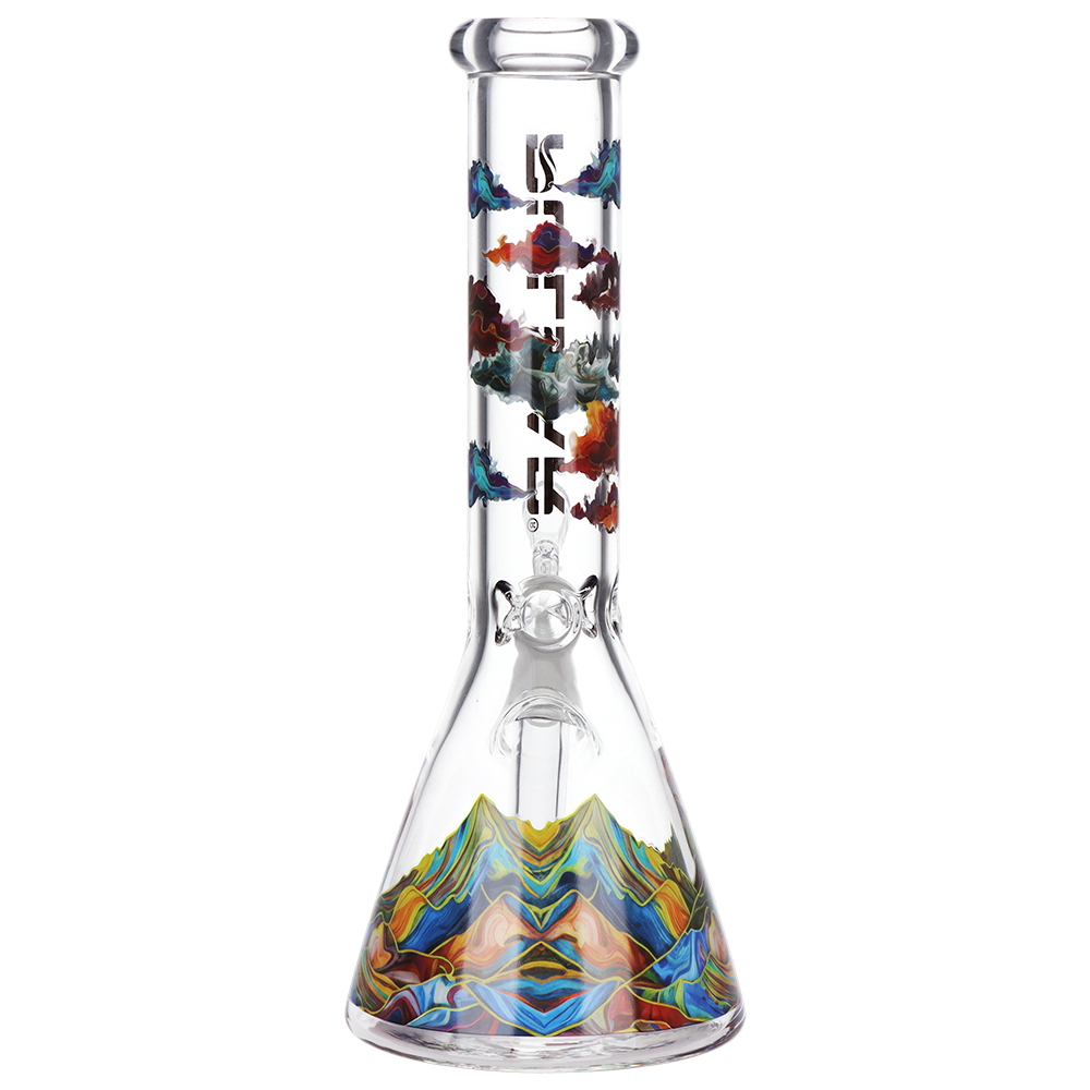 Pulsar Metallic Mountains Beaker Bong | Back View