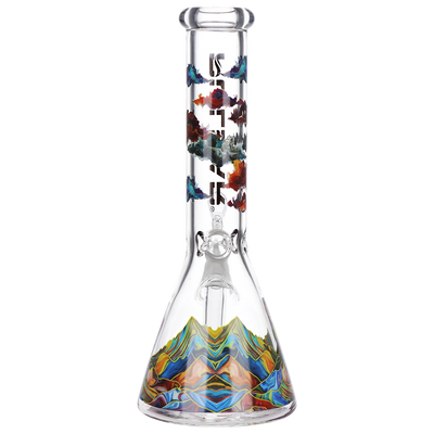 Pulsar Metallic Mountains Beaker Bong | Back View
