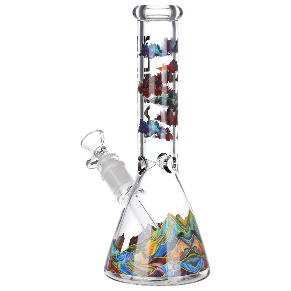 Pulsar Metallic Mountains Beaker Bong | Side View