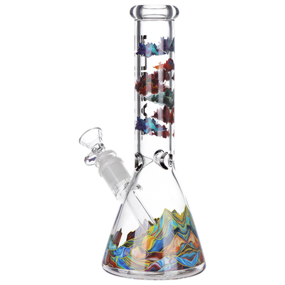 Pulsar Metallic Mountains Beaker Bong | Side View