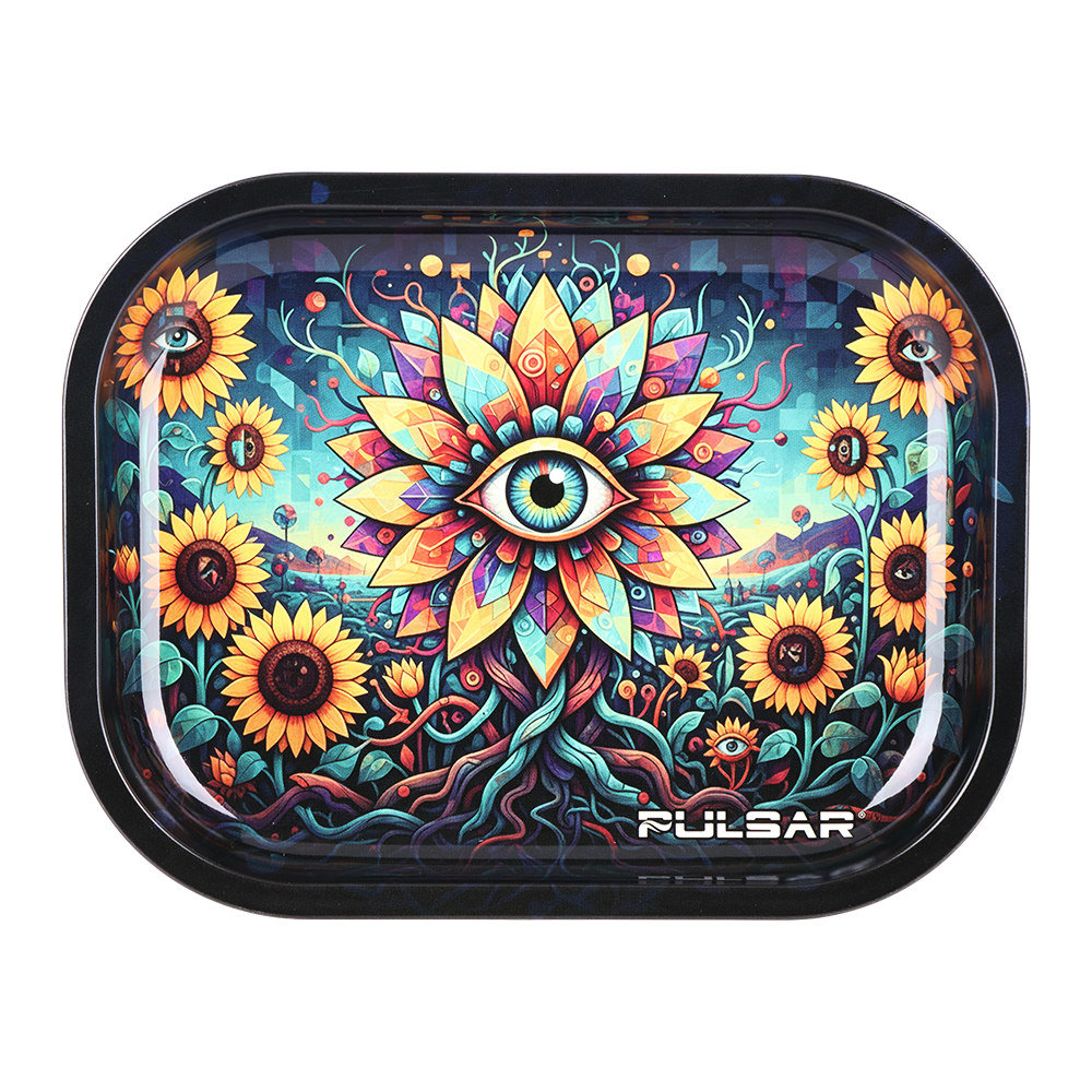 Pulsar Mini Metal Rolling Tray | Eyes of the Sunflower