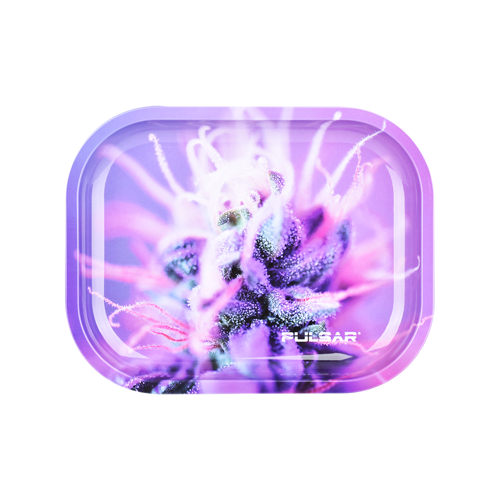 Pulsar Mini Metal Rolling Tray | Flowering Herb