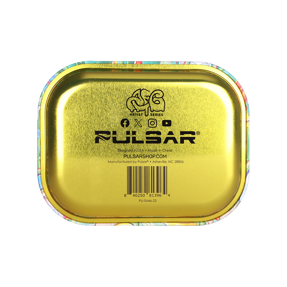 Pulsar Mini Metal Rolling Tray | Where Love Is Alive | Back View