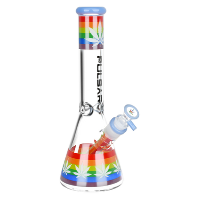 Pulsar Pride Glow Beaker Bong | Front View