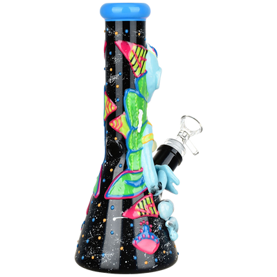 Pulsar Psychedelic Alien Beaker Bong | Back View